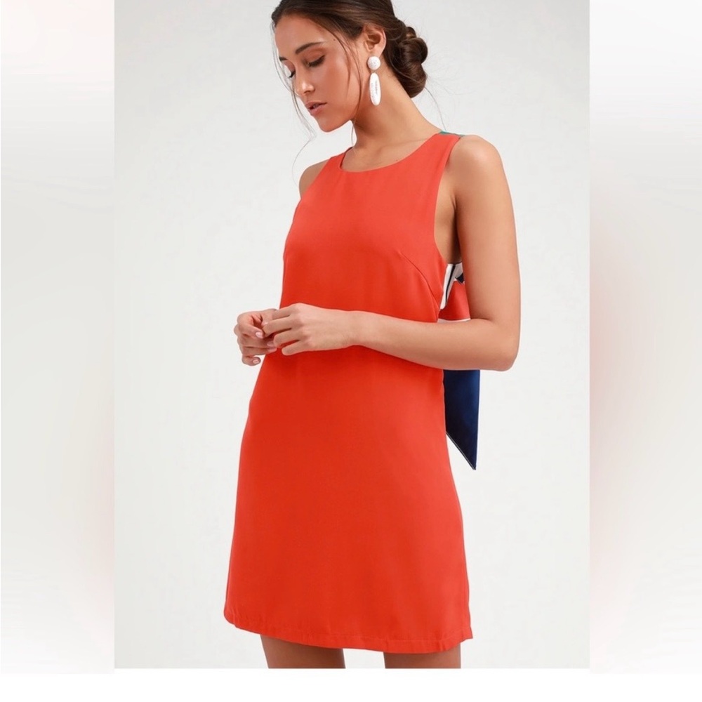 Lulu's Vibrant Orange Mini Dress